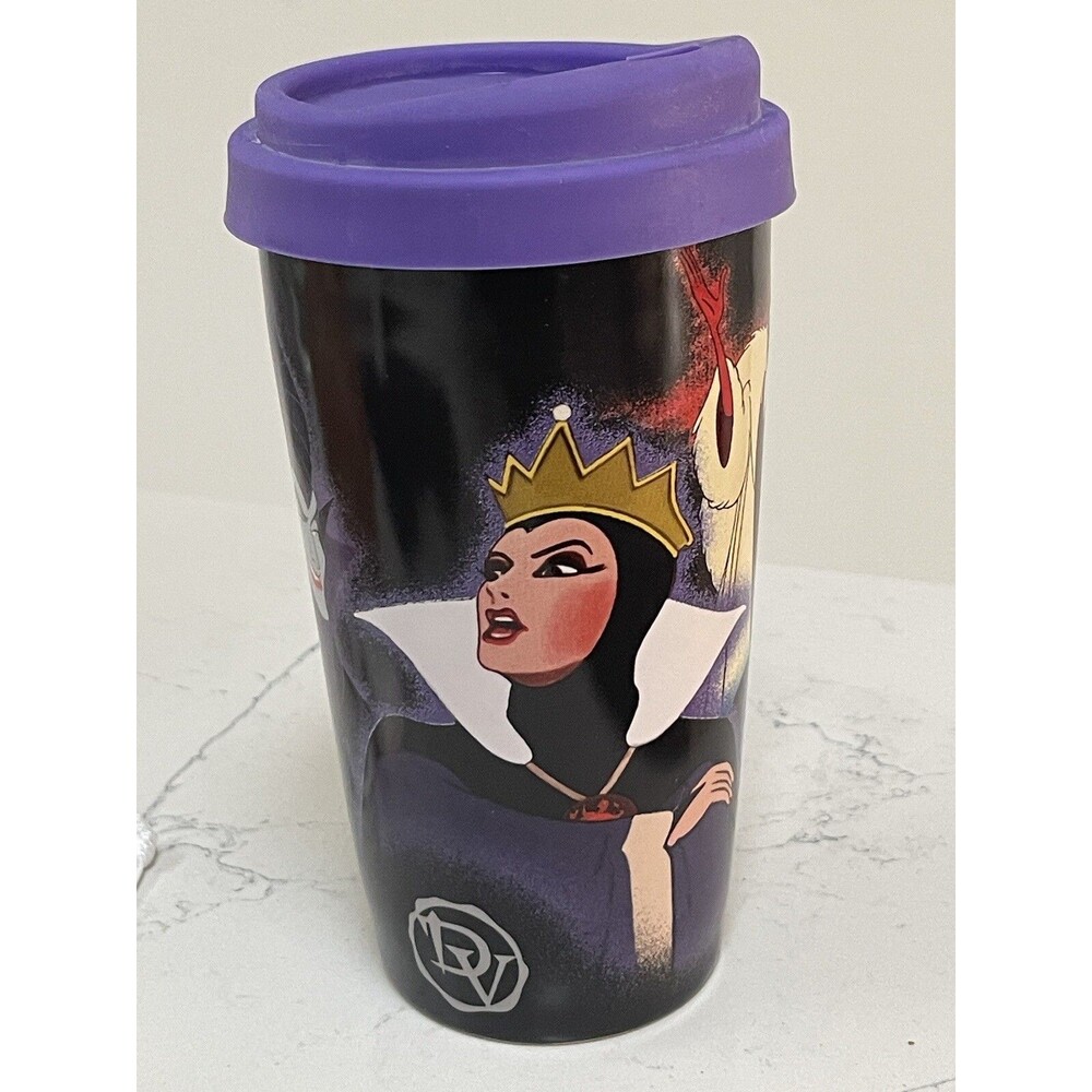 Disney Store Villains Travel Mug Ursula, Cruella, Malifacient, & The Evil Queen